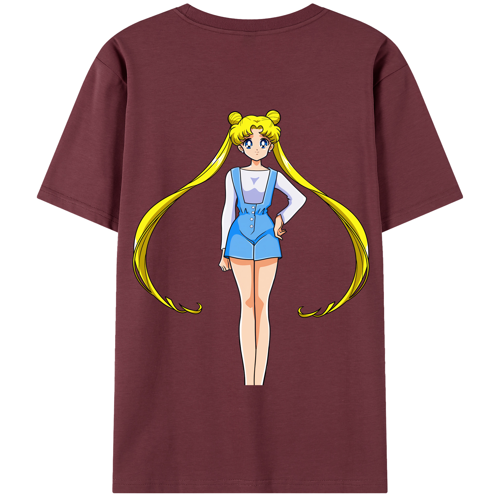 （画像用） 美少女戦士セーラームーン 愛野 美奈子 あいの みなこ Sailor Moon Aino Minako 綿100％半袖Tシャツ（背面プリント）